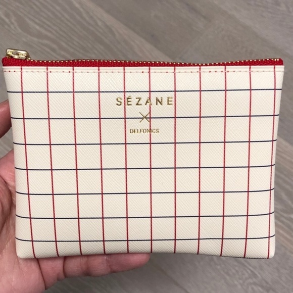Sezane Handbags - Sezane Delfonics Clutch Pouch PVC Checkered Grid